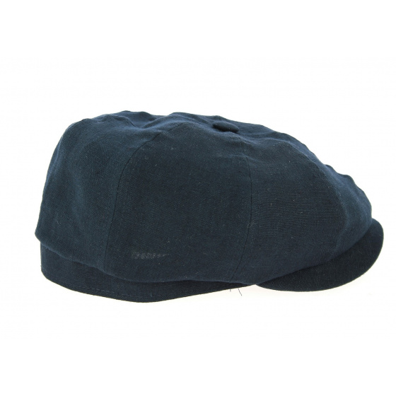 8-Panel Desgrange Navy Blue Linen Cap - Crambes