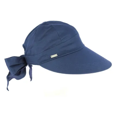 Navy Cotton Face Framer Visor Cap - Betmar Reference: 10625 | Traclet Hat Shop