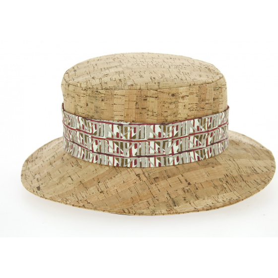 Chapeau Femme Paule Liège Naturel- Crambes Chapeau Femme Paule Liège Naturel- Crambes