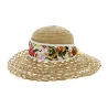 Chapeau paille capeline Esthete Rose & Orange Reference : 6614 | Chapellerie Traclet