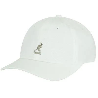 Casquette Washed Baseball Coton Blanche- Kangol Reference : 10635 | Chapellerie Traclet