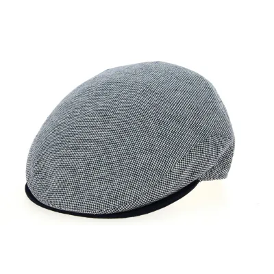 Casquette Plate Amos Coton & Lin Bleu Marine- Traclet Reference : 10637 | Chapellerie Traclet
