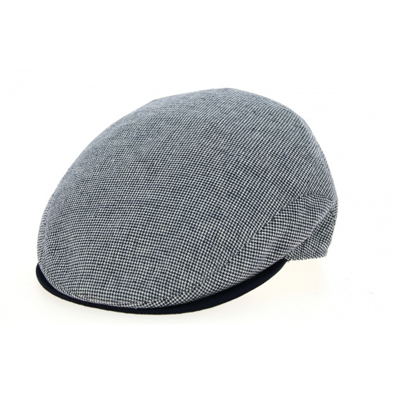 Amos Flat Cap Cotton & Linen Navy Blue - Traclet