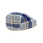 Casquette Plate Teddy Coton Rayure Bleue- Traclet