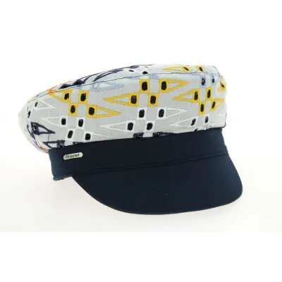 Multicolored Cotton Sailor Cap Patricia - Traclet Reference: 10643 | Traclet Hat Shop