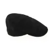Halflight Flat Cap Black Suede Leather - Traclet Reference: 10672 | Traclet Hat Shop