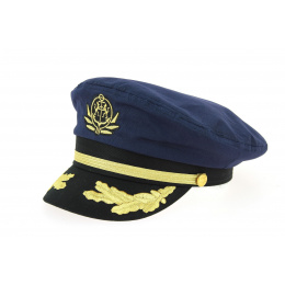 Cotton Navy Captain Cap - Traclet