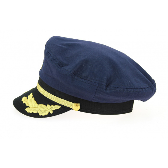 Casquette De Capitaine Coton Marine - Traclet