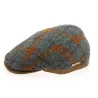 Verona Flat Cap Grey & Orange Wool - Traclet Reference: 10678 | Traclet Hat Shop