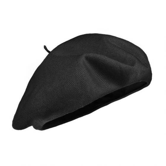 Authentic Summer Cotton Beret Black - Heritage by Laulhère
