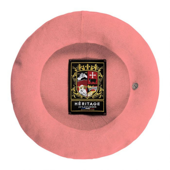 Béret Authentique Été Coton Corail- Héritage par Laulhère Béret Authentique Été Coton Corail- Héritage par Laulhère