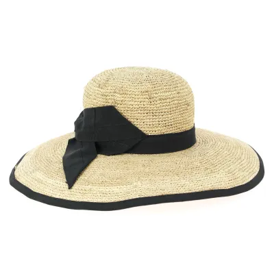 Natural straw hat - beige brigitte wide-brim hat Reference: 3387 | Traclet Hat Shop