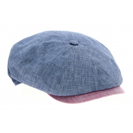 Blue & Pink Cotton Neapolitan Cap - Traclet
