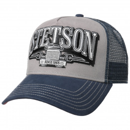 Casquette Trucker Trucking Bleu Marine & Gris- Stetson