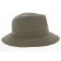 Taupe Cotton Chambray Safari Hat - Crambes