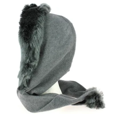 Capuche Norell Polaire gris clair made in France Reference : 603 | Chapellerie Traclet