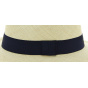 Ambato Panama Hat Natural Straw & Blue - Traclet 