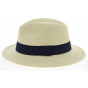 Panama Ambato Natural & Blue Straw Hat- Traclet 