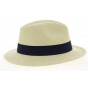 Chapeau Panama Ambato Paille Naturelle & Bleue- Traclet 