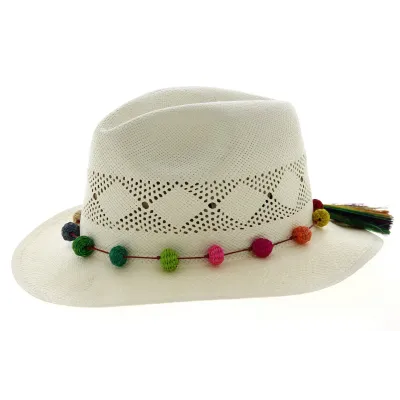 White Fancy Sugar Panama Hat - Traclet Reference: 10731 | Traclet Hat Shop