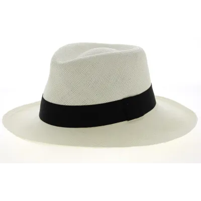 White Wide-Brimmed Quevedo Panama Hat - Traclet Reference: 10732 | Traclet Hatters