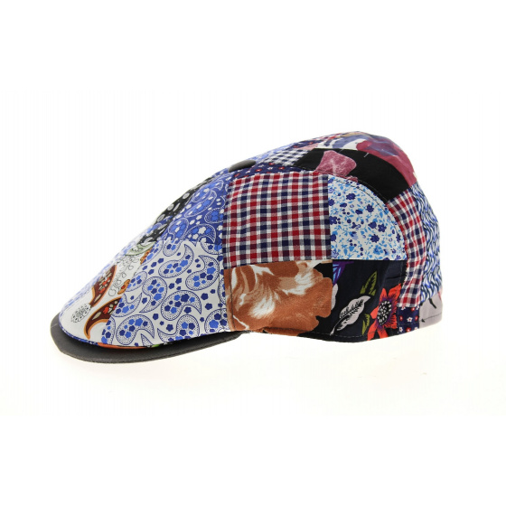 8-Panel Patchwork Cotton & Linen Cap - Traclet