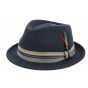 Trilby Hat Felt Wool Navy Blue- Stetson