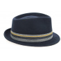 Trilby Hat Felt Wool Navy Blue- Stetson