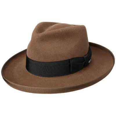 Chapeau Homburg Amish Feutre Poil Marron- Stetson Reference : 10746 | Chapellerie Traclet