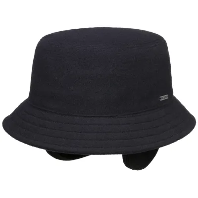 Chapeau Bob Laine & Cachemire Cache-Oreilles Marine- Stetson Reference : 10747 | Chapellerie Traclet