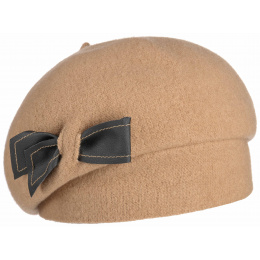 Lady Wool Beret Barascon Camel- Traclet