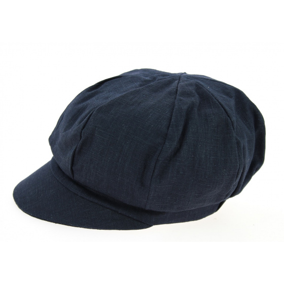 Navy Linen Elorine Newsboy Cap - Mtm Navy Linen Elorine Newsboy Cap - Mtm