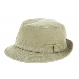 Trilby Belgrade Beige Cotton Hat - Crambes