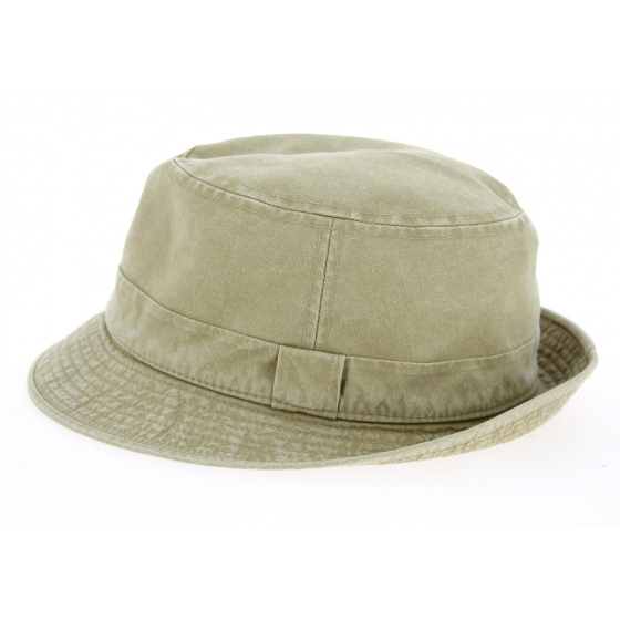 Beige Cotton Belgrade Trilby Hat - Crambes