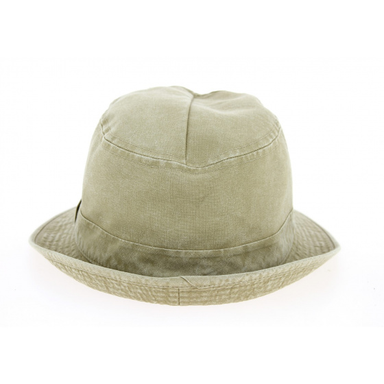 Beige Cotton Belgrade Trilby Hat - Crambes