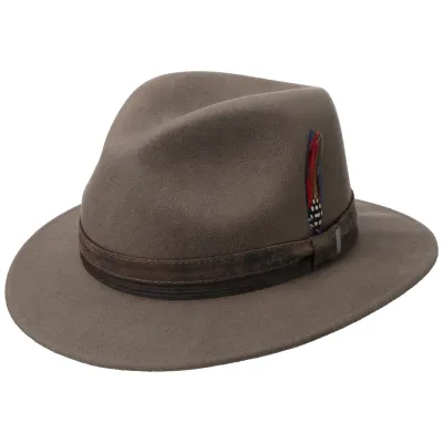 Chapeau Traveller Feutre Laine Taupe- Stetson Reference : 10761 | Chapellerie Traclet