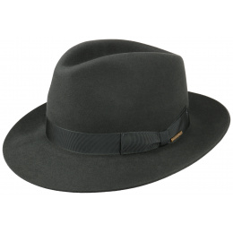 Bogart Fur Felt Fedora Hat Mouse Grey - Stetson