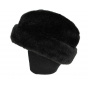 Caucasus Ear-Flap Toque Black Faux Fur - Traclet