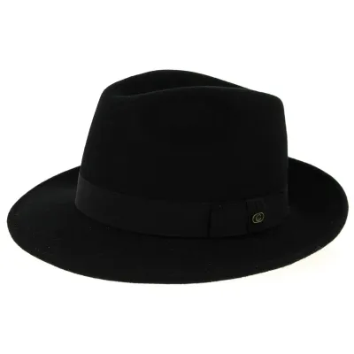 Chapeau Fedora Hubert Feutre Laine Noir- Traclet Reference : 10795 | Chapellerie Traclet