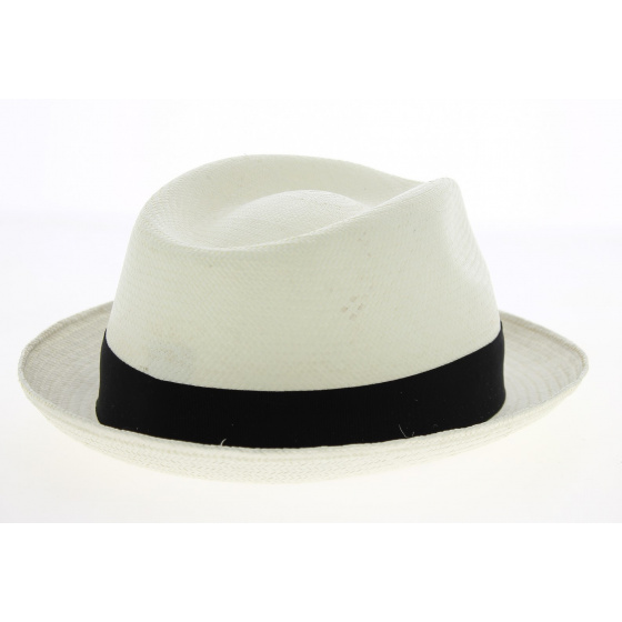 Chapeau Porkpie Panama Blanc - Traclet