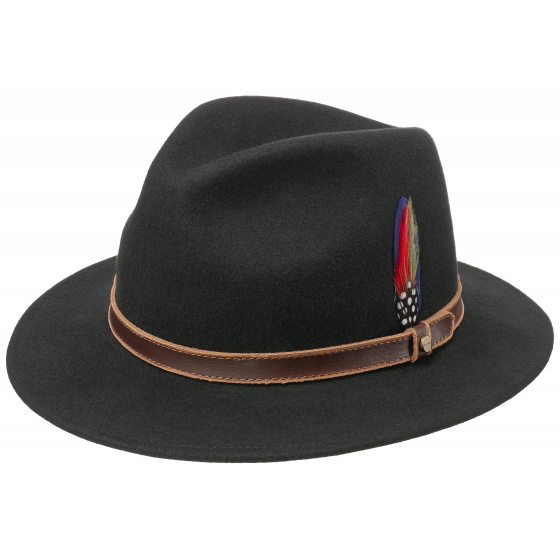 Black Wool Felt Traveller Hat - Stetson