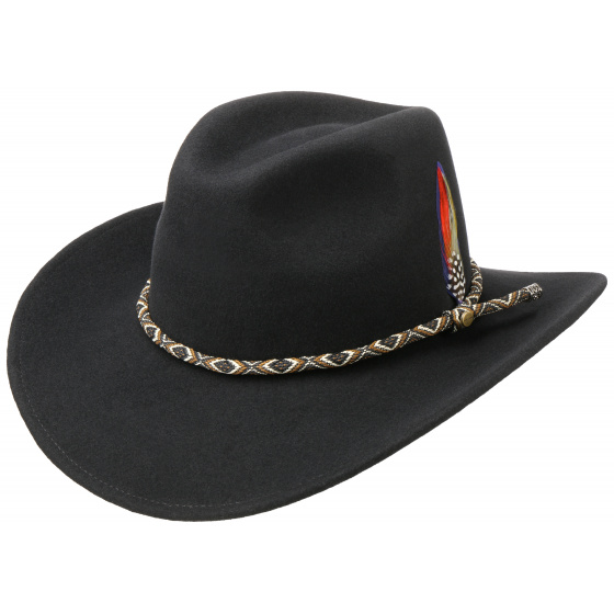 stetson hats flat brim