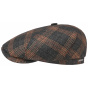 Stetson Brooklyn Wool Plaid Cap in Gray