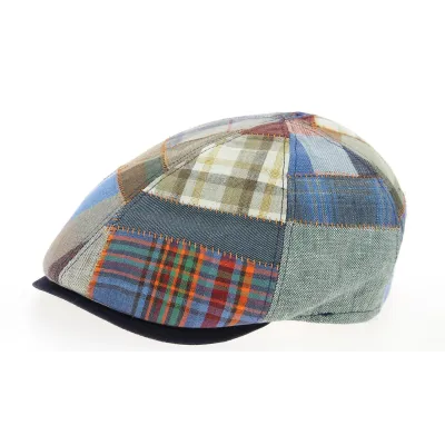 Duck Bill Linen & Cotton Patchwork Cap - Traclet Reference: 10831 | Traclet Hat Shop