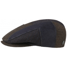 Casquette Plate Patchwork Laine, Lin & Coton- Stetson