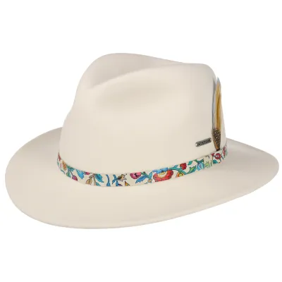 Chapeau Traveller Feutre Laine Blanc- Stetson Reference : 10838 | Chapellerie Traclet