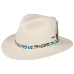 White Wool Felt Traveler Hat - Stetson