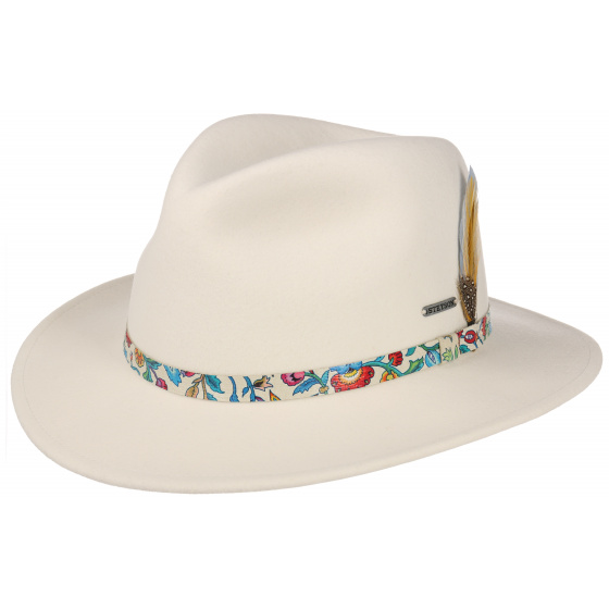 White Wool Felt Traveler Hat - Stetson