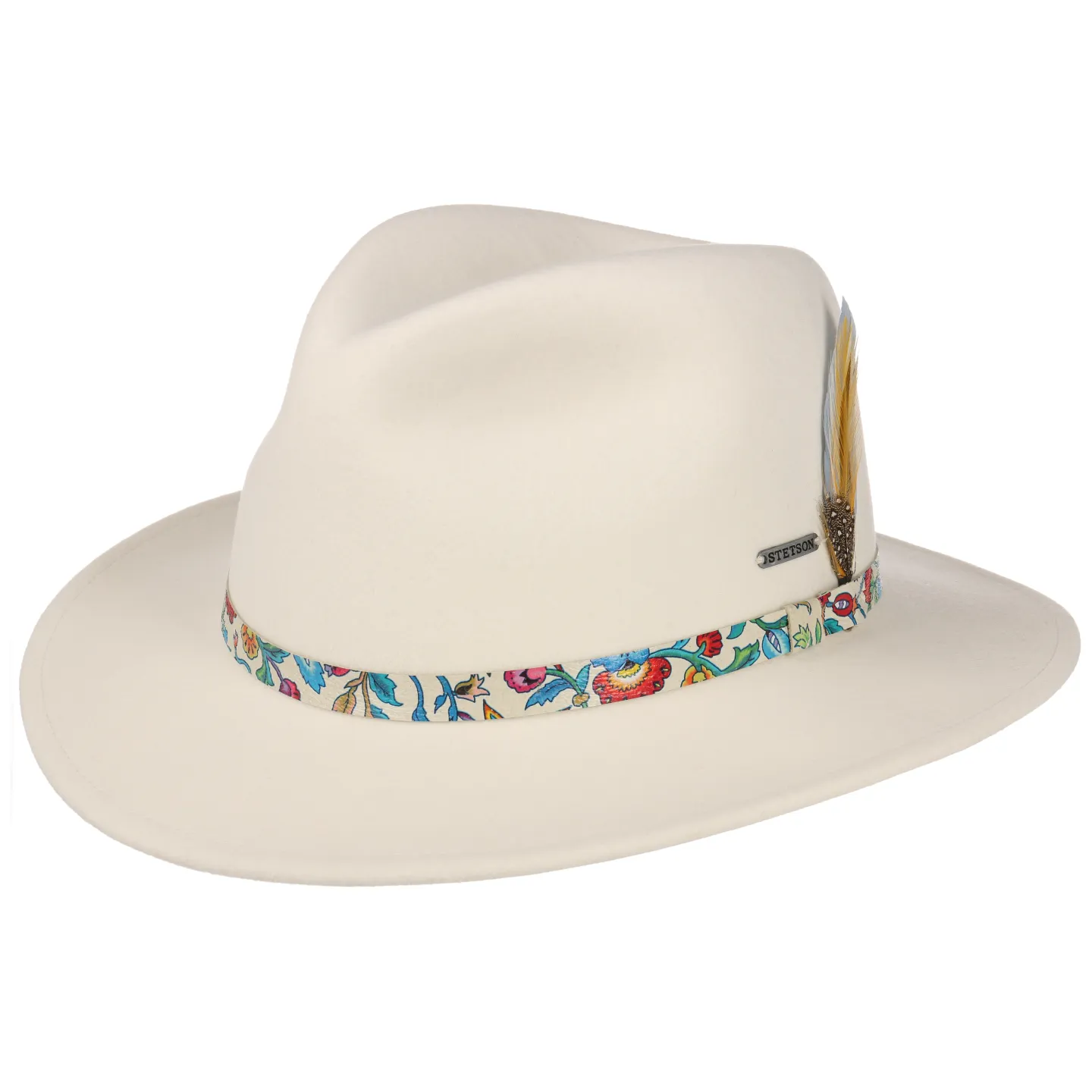 Chapeau Traveller Feutre Laine Blanc- Stetson Reference : 10838 | Chapellerie Traclet