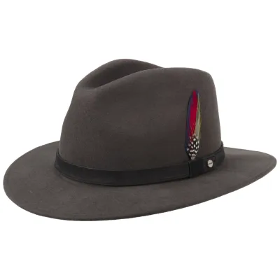 Chapeau Traveller Yutan Feutre Laine Marron Foncé- Stetson